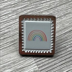 Rainbow Stamp Enamel Pin